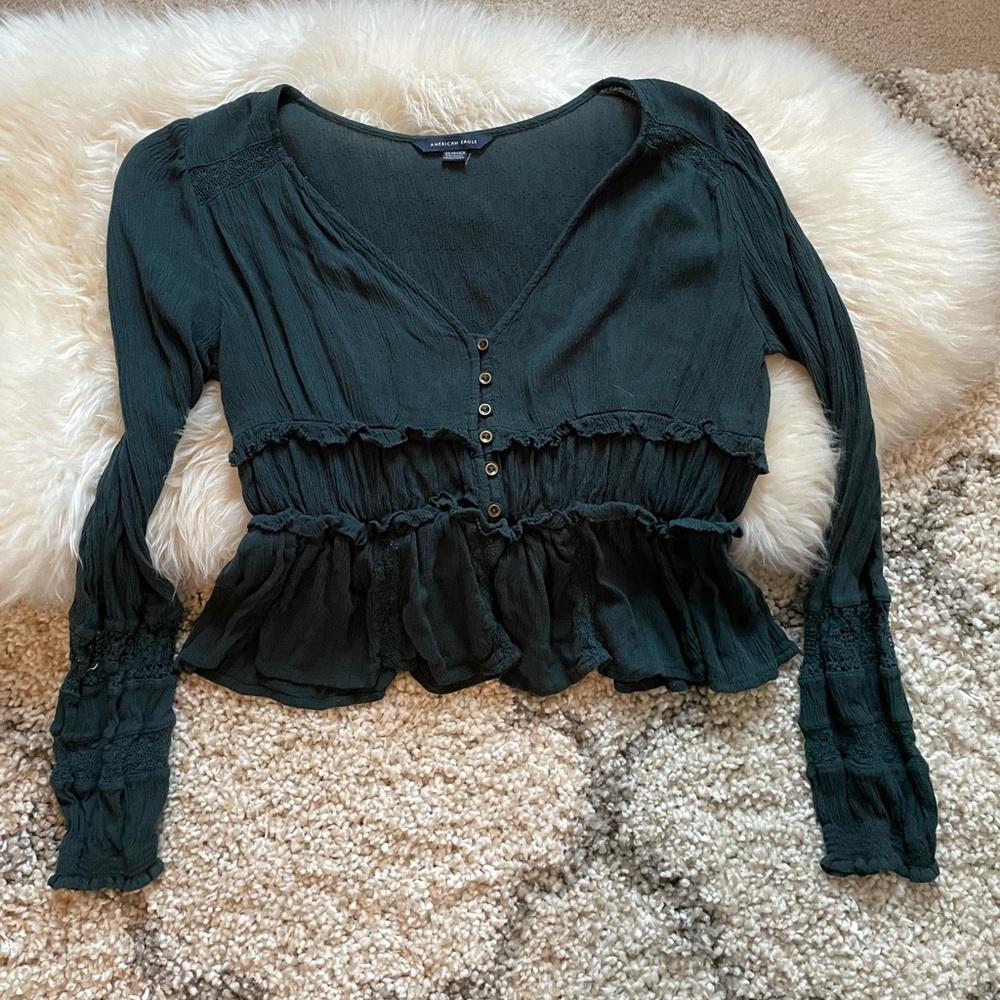American eagle long sleeve blouse